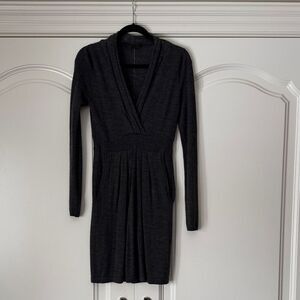 BCBGMaxAzria Charcoal Long Sleeve Dress